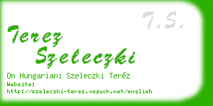 terez szeleczki business card